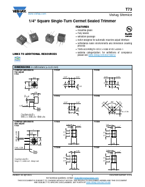 T73XF Datasheet PDF Vishay Semiconductors