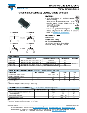BAS40-04-G Datasheet PDF Vishay Semiconductors