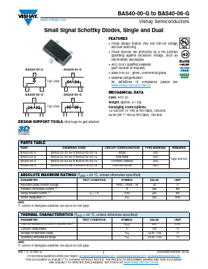 BAS40-06-G3-08 Datasheet PDF Vishay Semiconductors