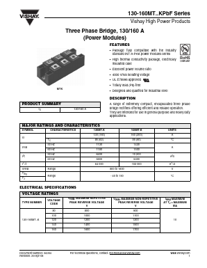 130MT160KPBF Datasheet PDF Vishay Semiconductors