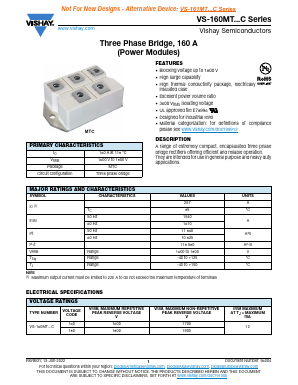 VS-160MT180C Datasheet PDF Vishay Semiconductors