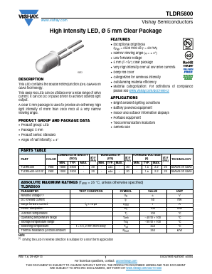 TLDR5800 Datasheet PDF Vishay Semiconductors
