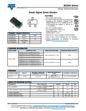 BZX84C43-HE3-18 Datasheet PDF Vishay Semiconductors