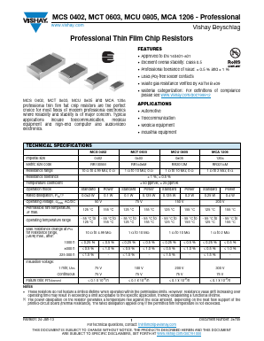 MCA12060C4641FE000 Datasheet PDF Vishay Semiconductors