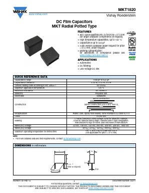 MKT1820410105 Datasheet PDF Vishay Semiconductors