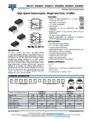 VO2630-X006 Datasheet PDF Vishay Semiconductors