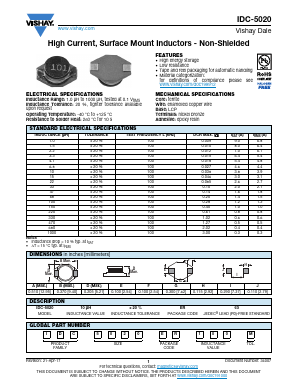 IDC-5020-ER-100-M Datasheet PDF Vishay Semiconductors