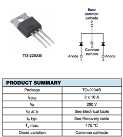 MUR2020CTPBF Datasheet PDF Vishay Semiconductors