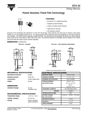 RTO50 Datasheet PDF Vishay Semiconductors