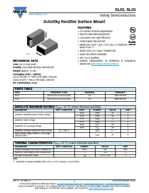 SL03-GS08 Datasheet PDF Vishay Semiconductors