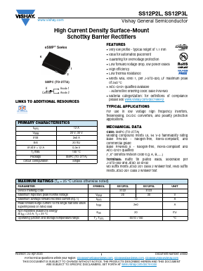 SS12P3L Datasheet PDF Vishay Semiconductors