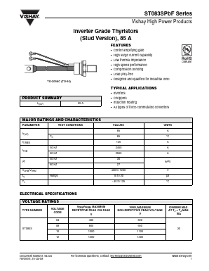 ST083S12PFK1PBF Datasheet PDF Vishay Semiconductors