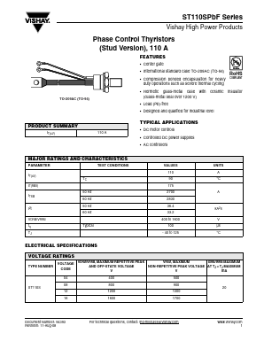 ST110S12P1PBF Datasheet PDF Vishay Semiconductors