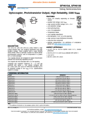 SFH610A Datasheet PDF Vishay Semiconductors