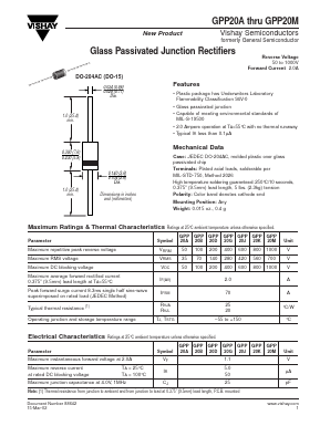 GPP20A Datasheet PDF Vishay Semiconductors