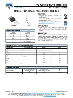 40TTS12PBF Datasheet PDF Vishay Semiconductors