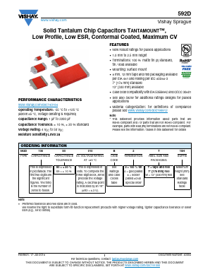 592D157X9004R2T15H Datasheet PDF Vishay Semiconductors