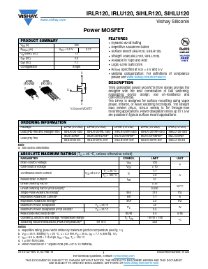 SIHLU120 Datasheet PDF Vishay Semiconductors