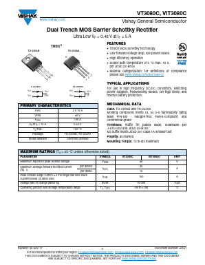 VT3080C-M3/4W Datasheet PDF Vishay Semiconductors
