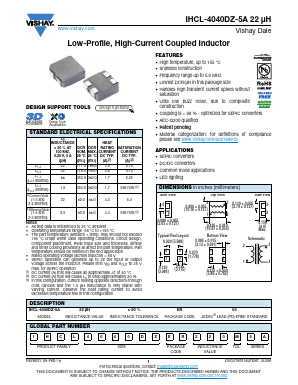IHCL-4040DZ-5A Datasheet PDF Vishay Semiconductors