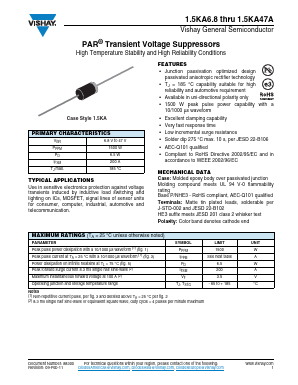 1.5KA Datasheet PDF Vishay Semiconductors
