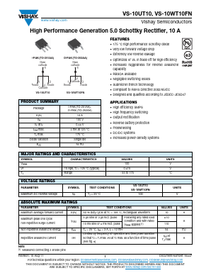 VS-10UT10TRL Datasheet PDF Vishay Semiconductors
