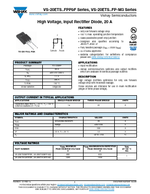 20ETS12FPPBF Datasheet PDF Vishay Semiconductors
