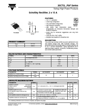 30CTQ050 Datasheet PDF Vishay Semiconductors