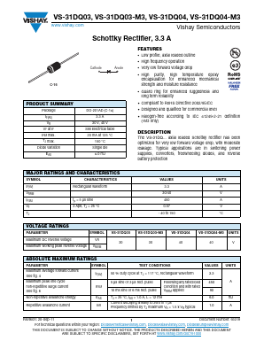 31DQ03TR-M3 Datasheet PDF Vishay Semiconductors