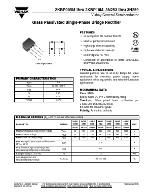 2KBP005M Datasheet PDF Vishay Semiconductors