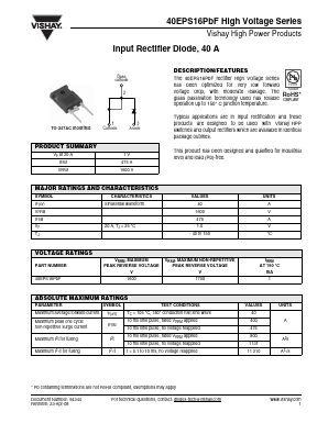 40EPS16PBF Datasheet PDF Vishay Semiconductors