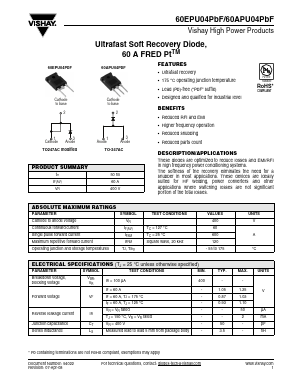 60EPU04PBF Datasheet PDF Vishay Semiconductors