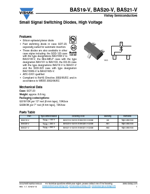 BAS19-V Datasheet PDF Vishay Semiconductors