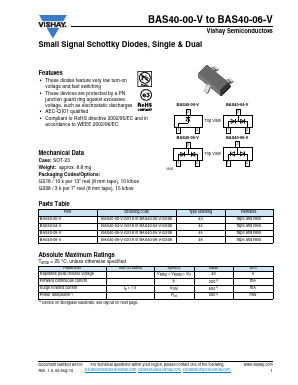 BAS40-00-V Datasheet PDF Vishay Semiconductors