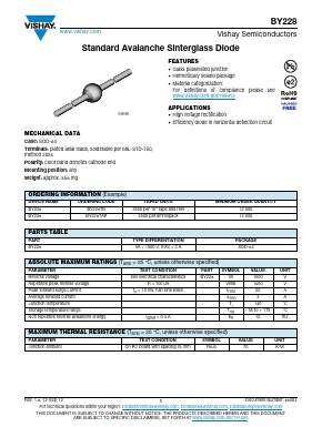 BY228TAP Datasheet PDF Vishay Semiconductors