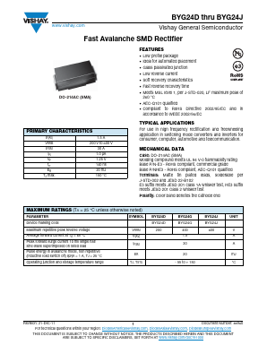 BYG24D-E3/TR Datasheet PDF Vishay Semiconductors