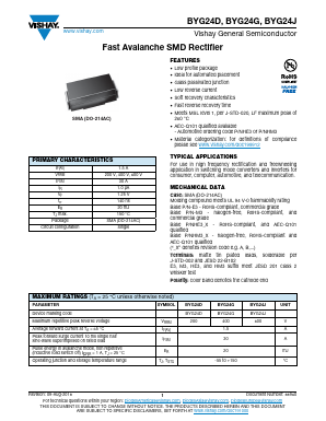 BYG24D-M3/TR Datasheet PDF Vishay Semiconductors