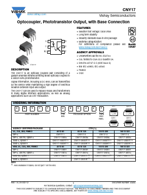 CNY17-4X006 Datasheet PDF Vishay Semiconductors