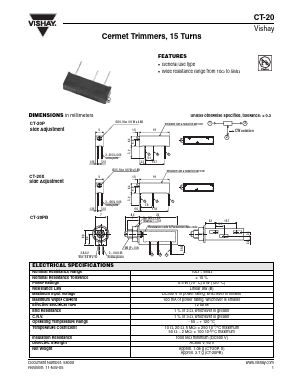 CT-20 Datasheet PDF Vishay Semiconductors
