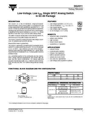 DG2011DX-T1 Datasheet PDF Vishay Semiconductors