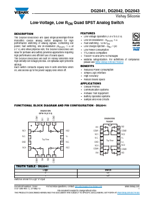 DG2041DQ-T1-E3 Datasheet PDF Vishay Semiconductors