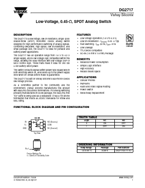 DG2717DX-T1-E3 Datasheet PDF Vishay Semiconductors
