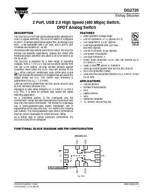 DG2720 Datasheet PDF Vishay Semiconductors