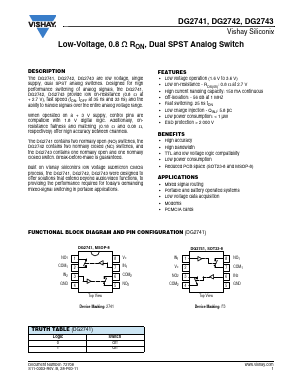 DG2741 Datasheet PDF Vishay Semiconductors
