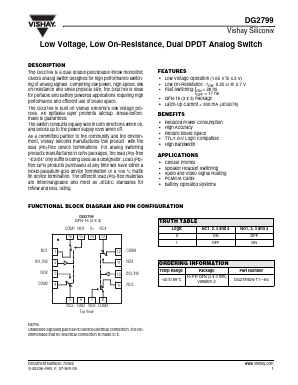 DG2799DN-T1-E4 Datasheet PDF Vishay Semiconductors