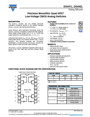 DG441L Datasheet PDF Vishay Semiconductors