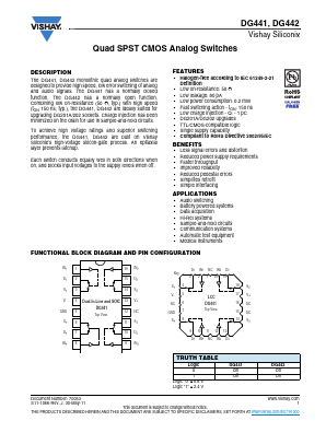 DG441DJ-E3 Datasheet PDF Vishay Semiconductors
