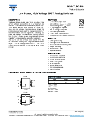 DG447 Datasheet PDF Vishay Semiconductors