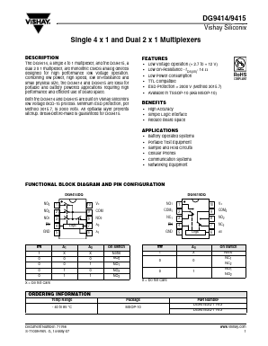 DG9414 Datasheet PDF Vishay Semiconductors