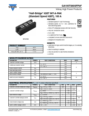 GA100TS60SFPBF Datasheet PDF Vishay Semiconductors